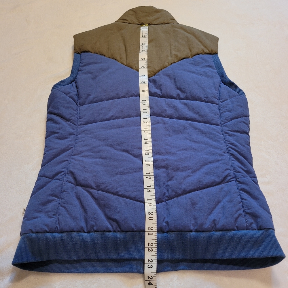 Toad&Co Poma Puffer Vest Colorblock Quilted, Women's Size‎ S, Blue Khaki Green - Picture 12 of 12